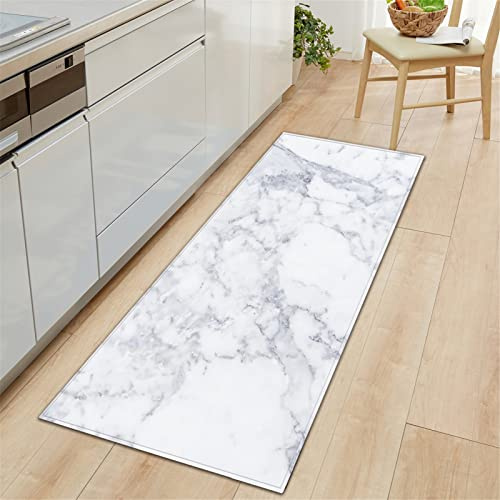 XQKXHZ Küche Teppich Modern Abstrakter Teppich Marmor Optik Teppich Küchenläufer rutschfest Küchenmatte Küchenteppich Waschbar Teppich Läufer Küche Fußmatte,13,60x90cm/24 x35