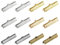sourcing map 60 Stück Band Crimp Klemmende 30mm Lesezeichen Klemmkabelende Verschlüsse für DIY Basteln 6 Verschiedene Farbe