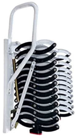 Dachbodenleiter Wandmontage Dachbodenleiter Dachbodentreppe aus legiertem Stahl einziehbare Teleskopleiter für den Innen- und Außenbereich herunterziehbare Dachbodenleiter