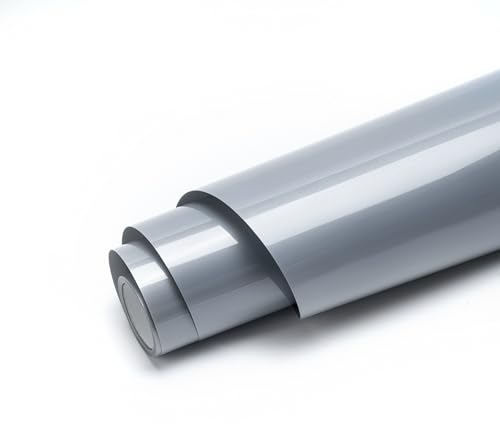 JAVIGA Plotterfolie Textil-30,5cm x 6m Silber Flexfolie Plotterfolie Vinyl für PlotterMaschine, Bügelfolie für Textilien, DIY T-Shirts & Stoffe, Plotter Zubehör Textilfolie Plotter Eine Rolle