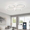 YOLEDY Deckenlampe Led mit Fernbedienung & APP, Decken Lampen mit 4 Ring, Dimmbar, Licht Memory Funktion mit Timer, Moderne Deckenleuchte Rund Wohnzimmer Flur Schlafzimmer, Weiß