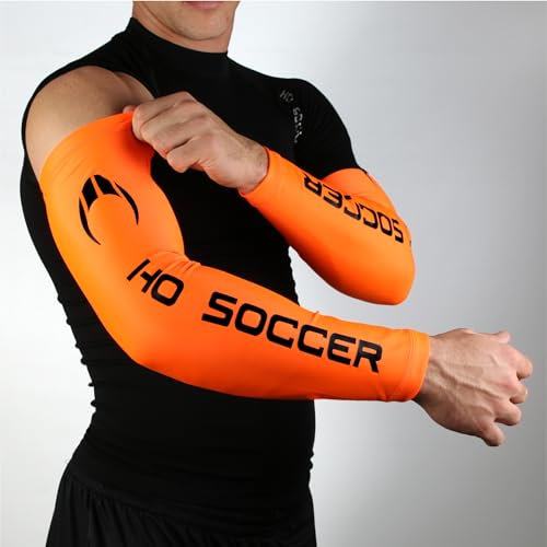 HO Soccer Academy, Manguito antiabrasión Portero, Unisex, Color Naranja, Talla 10