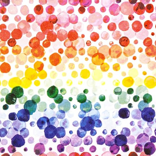 20 Servietten Muster Punkte in Regenbogenfarben als Tischdeko. Papierservietten mit Motiv. Auch für Decoupage und Serviettentechnik 33x33cm
