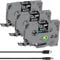 Acmerota 3 Pack TZe-315 Label Tape Replace for Brother TZe325 6mm*8m Tz-315 Tz315 Laminated Tape White on Black for Brother P-Touch PTE550 PTP750 PTD210 PTD45