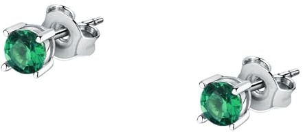 Morellato Damen-Ohrringe aus 925% nachhaltigem Silber, grüne Zirkonia, Tesori-Kollektion, SAIW176