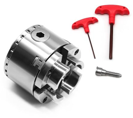 Aspaton Drehfutter-Set, selbstzentrierend, 4 Backen, 6,4 cm, Holzdrehfutter mit 2,5 cm x 8 TPI Gewinde