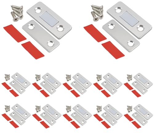 12 Stück Türmagnet für Möbel-Magnetschnäpper, Ultra Dünn Magnete für Schranktüren, Schrankmagnete,Schrank Magnetverschluss,Türmagnet Geeignet für Küchentüren, Fenster und Schubladen