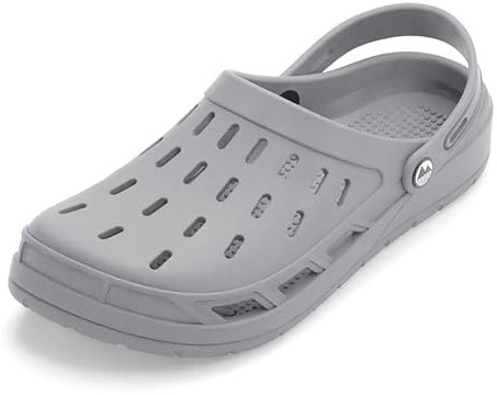 Lakeland Active Men's Coniston Ultra-Breathable Clogs for Summer Holidays and Everyday Use - Grey - 9 UK