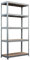 Metalkas Atlas-3 Lagerregal mit 5 MDF-Platte, 180x90x45 cm, Fachlast 200kg, höhenverstellbaren Einlegeböden, Schwerlastregal, Kellerregal, Werkstattregal, Verzinkt, aus Metall, Silber