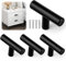 GlasFlength 4 Piezas Tiradores Cocina Negro 50 mm Tiradores Armarios, Tirador de Barra en T Pomos y Tiradores Mate Un Solo Agujero Manijas de Acero Inoxidable para Cajones Dormitorio Armario Aparador