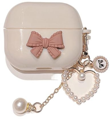 GULVQYF Funda para Samsung Galaxy Buds 3/Buds 3 Pro, elegante funda protectora suave para auriculares, color blanco, a prueba de golpes, para niños y niñas (arco)