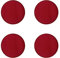 4er-Set Tragbar Rund Sitzkissen 30x30x2cm, Memory-Schaum mit Riemen rutschfest Gemütlich Abnehmbar Waschbar Perlbaumwolle Stuhlkissen für Wohnzimmer, Küche, Konferenzraum, Garten, 2er Set Wein