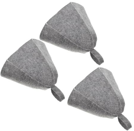 MUSISALY Bonnets De Sauna Épais En Feutre Lot De 3 Gris Confortables Et Pour Hommes Et Femmes Pour Sauna Et Bain