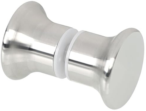 Mooche Poignées de Porte Multilatéral de Douche Rondes en Verre, en Acier Inoxydable, Poignées Rechange pour Cabine de Douche, Écran de Douche, Brossée