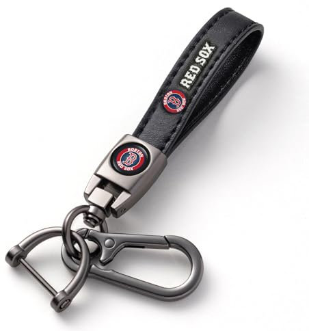 Kaleduo Leder-Schlüsselanhänger für Baseball-Fans, Auto-Schlüsselanhänger, Ersatz-Schlüsselanhänger, Souvenir, Geschenke für Männer und Frauen, Für Rote, for RedS