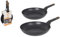 MasterChef Poêle en aluminium forgé avec revêtement céramique antiadhésif, durable, résistant - Avec 2,5 mm d'épaisseur - Convient pour gaz, électrique, vitrocéramique et induction (lot de 20 + 24 cm)
