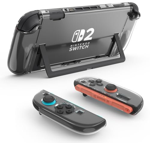 Cover Protettiva Trasparente per Switch 2 Console e Joy-Con, Custodia Nintendo Switch 2, Guscio Rigido Antiurto Slim , Accessori Nintendo Switch 2