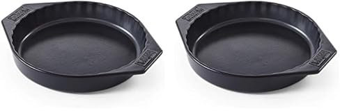 Weber Keramik-Backform (Ø 30cm), perfekt zum Grillen von Kuchen, Aufläufen & Desserts, spühlmaschinenfest, extrem hitzebeständig, einfach zu reinigen (antihaft), für alle Grills - Schwarz (17887)