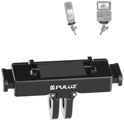 PULUZ Schnellwechsel-Basishalterung für Insta360 X5/ X4 Air/Ace Pro/Pro 2, 6,35 mm Loch, Faltbarer Adapter-Adapter für Stative, Selfie-Stick und anderes Action-Kamera-Zubehör