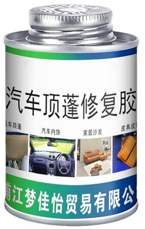 Gue de réparation des têtes d'affiche | Tissu de toit de 100 ml Adhésif avec pinceau | Colle de réparation de tissu de toit de voiture | Glues intérieures fortes | Glue pour les canapés de tête d'affi