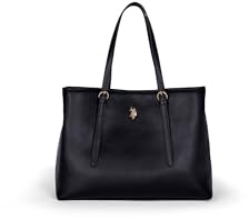 U.S.POLO ASSN. - Shopper Tasche aus polyurethan, schwarz (20 X 13 X 20 cm)