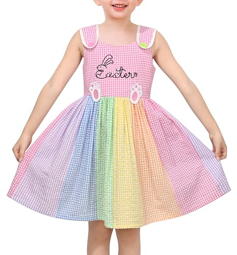 Sunny Fashion Robe Fille Cœur Imprimer Rose 4-12 Ans