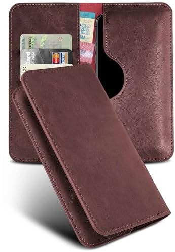 moex Purse Case für Redmi Note 15 5G Handytasche mit Geldbörse, Klapphülle aus PU Leder mit Kartenfach, Flip Case Schutzhülle 360 Grad Rundumschutz Booklet Lederhülle, Weinrot
