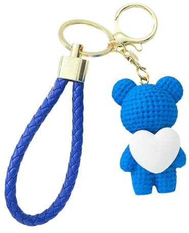 Bear Backpack Keychain, Bear Nyckelringar 3D Ornament Pendant Keychain