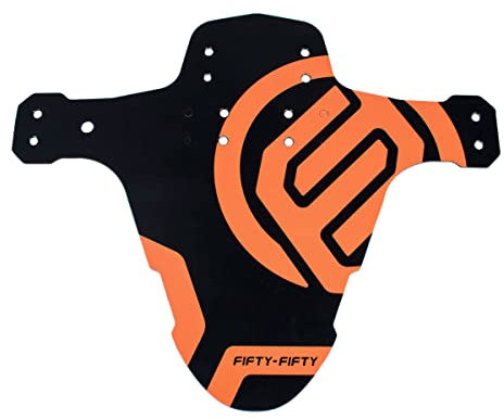 FIFTY-FIFTY Mountain Bike Fender, MTB Mudguard, Front and Rear Compatible, Fits 26, 27.5, 29, Plus Size and Fat Bike Wheel Sizes(Orange)