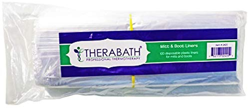 Therabath Handschuh- und Kofferraumeinlagen, professionelles Paraffin-Zubehör, 100 Stück Einweg-Kunststoffeinlagen für Hand- und Fußtherapie zu Hause