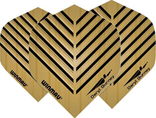 WINMAU Spezialist Gold Daryl Gurney Dart Flüge - 1 Set pro Packung (insgesamt 3 Flüge)