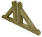 Pied double pour panneau grillé en bois imprégné L. 60 x P. 4,5 x H. 30 cm.