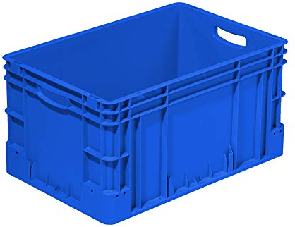 Stabile Eurobox 60x40x32cm Made in Germany | Eurobehälter in verschiedenen Höhen & Farben | Stapelbox ideal für Ordnung, Transport & Lager | Premium Qualität (320 mm, blau)