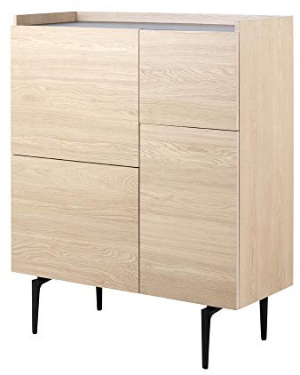 Selsey CYNTHIAT - Highboard / Kommode in Holzoptik mit Metallgestell und 7 Fächern