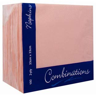 Combinations Lot de 100 serviettes de table à 2 plis pour fêtes/événements/dîners/maison - rose