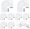 Chesbung 8 Stück 90 Grad Eckverbinder für U Form LED Profil Aluminium Kanal Schiene Eckprofil (ASIN : B07PSNJMPN, B07PTQ6FTZ, B07KR7H4B6, B07Q1B91MT, B0BTCVCJHX, B08NWVLT1Y), Inklusive Schrauben