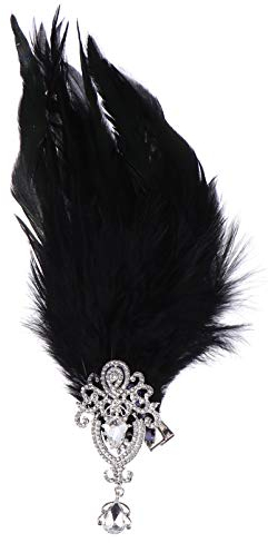 Flapper Feder Stirnband Tolle Kopfbedeckung 1920Er Jahre Flapper Kopfbedeckung 20Er Jahre Haarspangen Schwarz