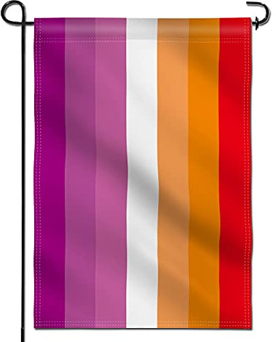 Anley Double Sided Premium Garden Flag, Sunset Lesbian Pride Dekorative Gartenflaggen für Wohnkultur – wetterbeständig und doppelt genähte Yard Flags – 18 x 12,5 Zoll