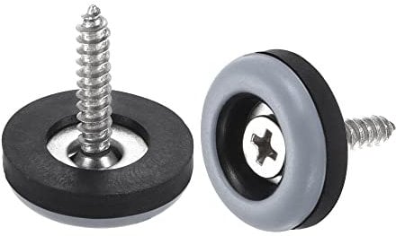 sourcing map 19mm Furniture Feet Slider Glides Screw-in Chair Leg Protector Pads PTFE 24pcs