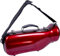 Crossrock Fiberglas-Tasche für Trompete mit abnehmbaren Schultergurten, Rot (CRF1020TRRD)