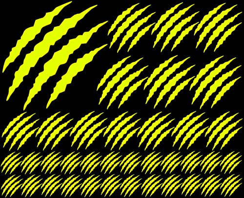 Generisch 19 adesivi Monster Artigli, per moto, auto, JDM OEM SkateTuning, Nero, xl