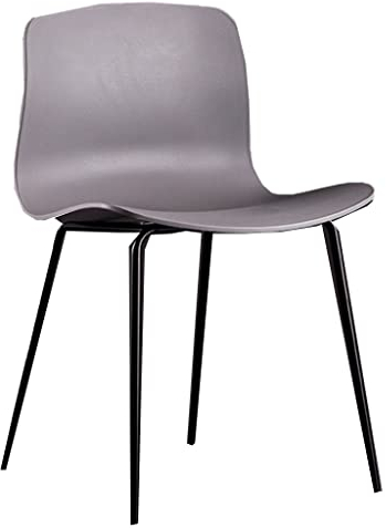DUNAKE Schalenstuhl Schwarz Moderne Esszimmerstühle Kunststoff Für Das Büro Wohnzimmer Eckstühle Beistellstühle Für Die Küche Empfangsstühle Für Das Café (Color : /Gray)