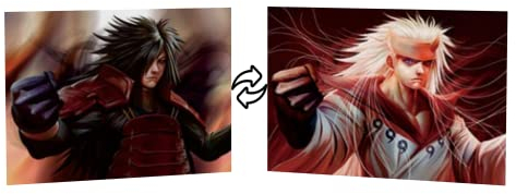 KARMA-X Großes 30x40CM Naruto 3D-Poster mit zweifachem Übergang | Anime Manga Poster Wandbild | Wanddeko Geschenk | Madara