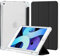 4UBonLife Custodia per iPad Mini 5 Mini 4 Generazione 7,9 pollici con Portapenne, Sottile Leggero Cover Case in Morbido TPU Retro Semi-Trasparente Cover Auto Svegliati/Sonno, Nero