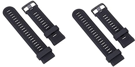 Mikikit 2stücke -uhrenarmband Für Forerunner Langlebig Und Perfekter Ersatz Für Sportuhren Schwarz