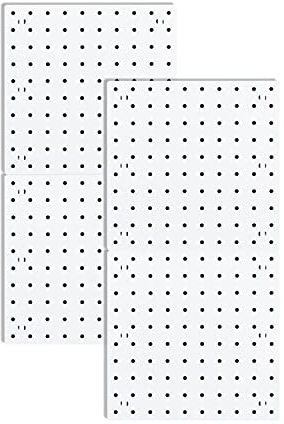 Jikoiuty Panneaux PerforéS, Panneaux D'Organisation Murale en Panneau Perforé, Panneaux PerforéS pour Mur, Salle D'Artisanat, Cuisine, Garage, Salle de Bain (4 PièCes)