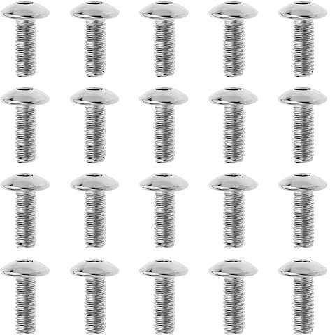 EMSea Lot de 20pcs Vis de Fixation Carénage de Moto M6x16mm Rechange Compatible avec Honda Compatible avec Yamaha Vis de Fixation Carénage de Moto