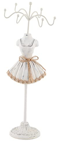 CHEOTIME Puppen Halskettenständer, Schmuck Organizer Ständer, Modeschmuck Ausstellungsständer, Halsketten Ohrringe Aufbewahrungshalter, Puppenständer mit Abnehmbarer Halterung, Schmuck Organizer(#3)