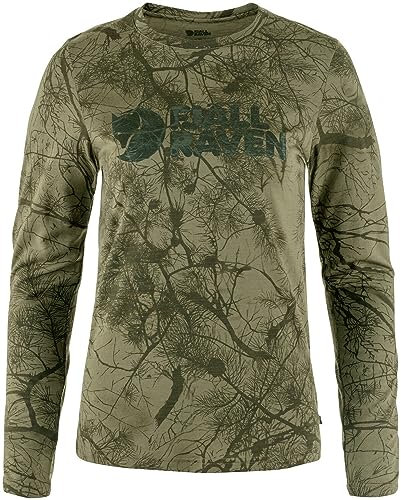 Fjällräven Damen Värmland Wool Langarmshirt, Green Camo, S