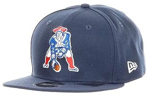 New era New England Patriots NFL Ocean Blue 9Fifty Original Fit Snapback Cap - One-Size
